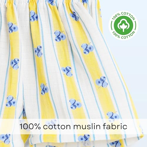 Image of The Boo Boo Club Kid'S 100% Muslin Organic Cotton Printed Button Shirt and Short Set | Half Sleeve Shirt | Summerwear Set | Kids Cothing Wear Set