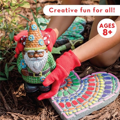 MindWare Paint Your Own Garden Stone Decor: Gnome - Includes Weather-Resistant Paint, Art Supplies, Rock and Paintbrush - Image 3