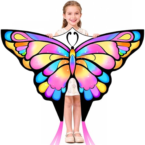 Simxkai Butterfly Kite for Kids & Adults, Easy to Fly for Beginners Beach Pink