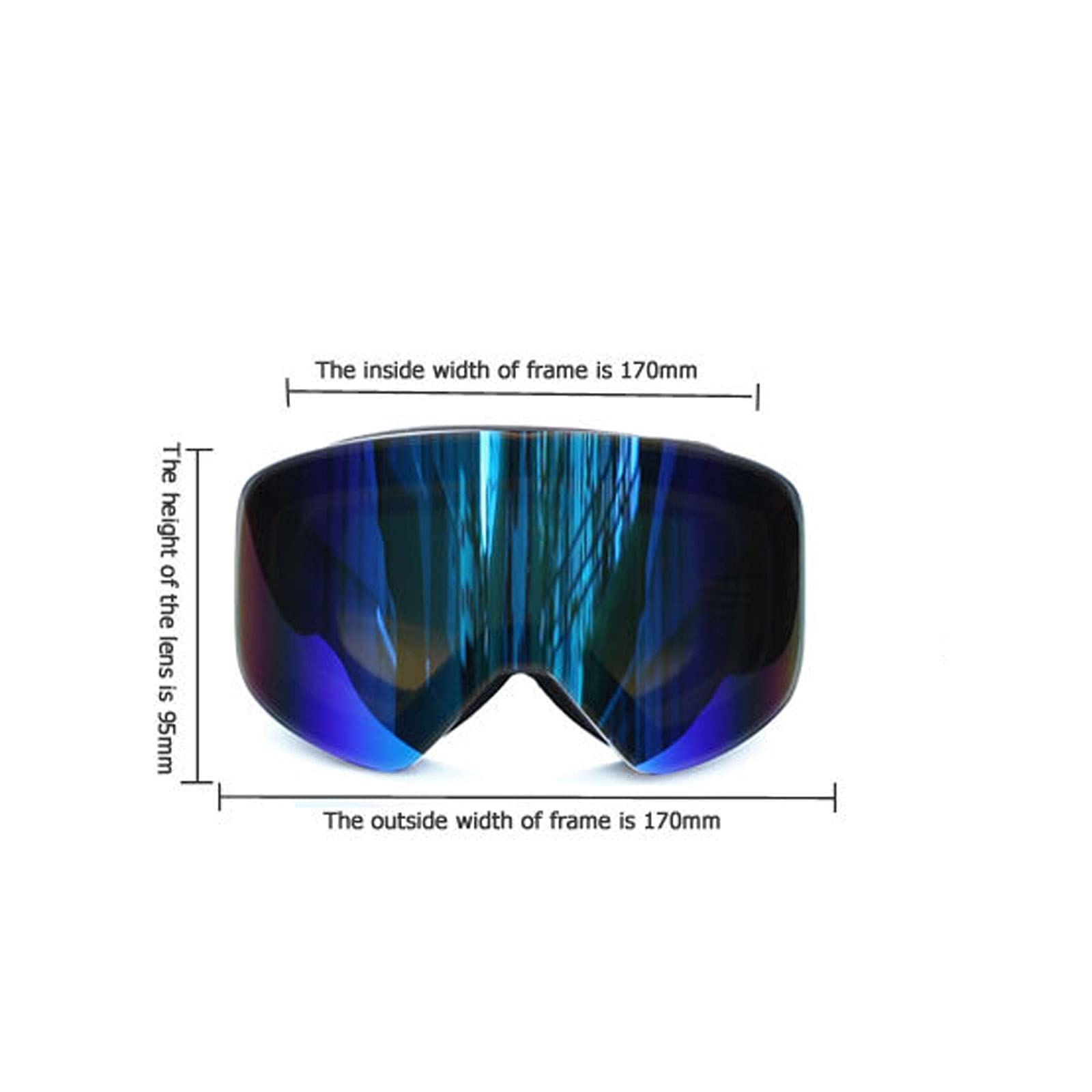 DieffematicHXJ Gafas Esqui Hombre Gafas de esquí magnético Doble Capa Lente polarizada Esquí Anti-Niebla Snowboard Gafas Hombres Mujeres Gafas Gafas Eyewear (Color : Red)