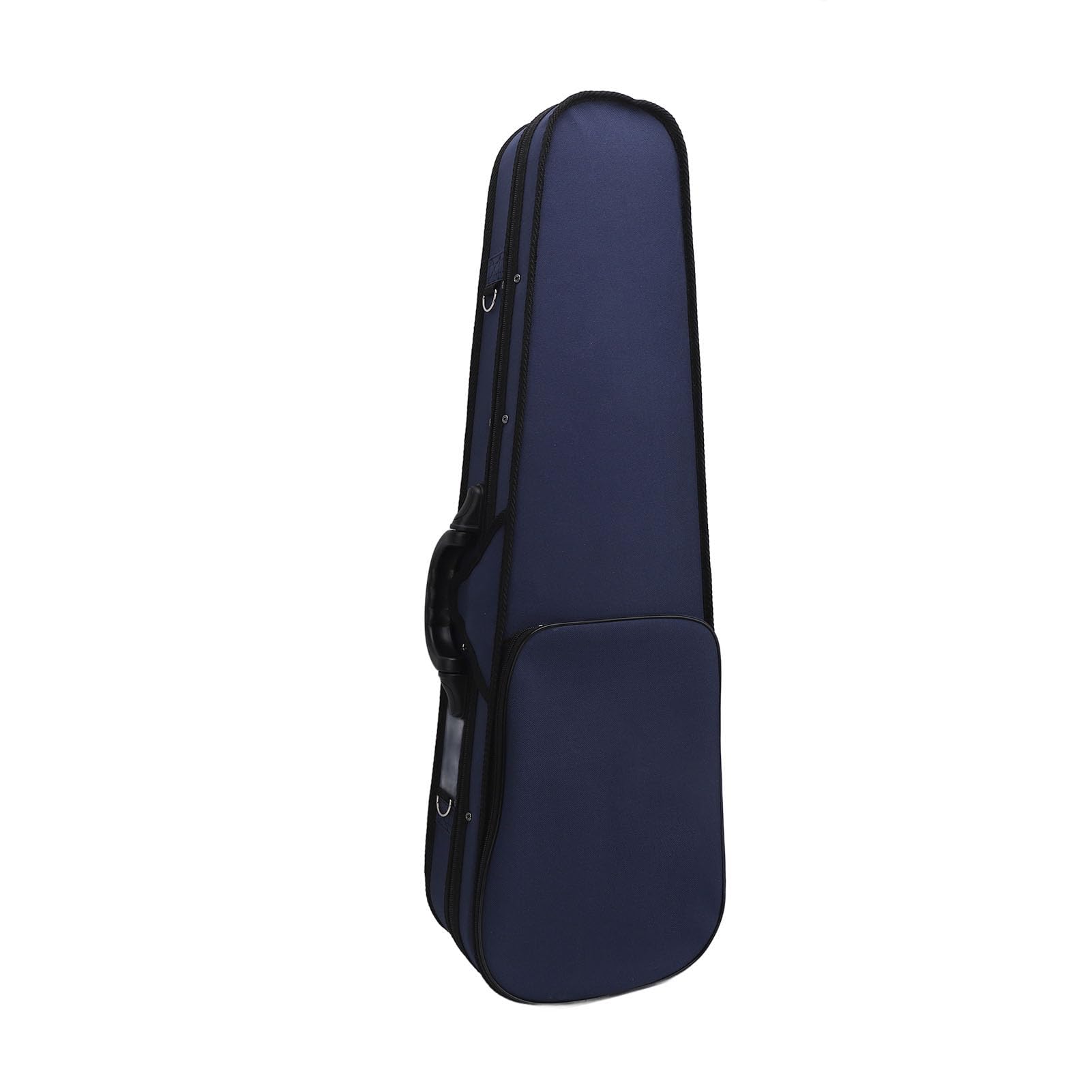 JTLB Estuche de violín ligero de 3 capas con medidor de humedad, resistente a la presión, triangular, caja de viaje para violín (forro rojo)