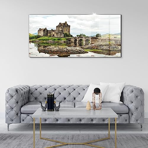 Image verre coloré moderne château Eilean Donan 120x60cm - 5
