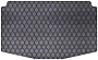 Intro-Tech Hexomat Cargo Area Custom Fit Floor Mat for Select Volkswagen Beetle Convertible Models w/o Subwoofer - Rubber-Like Compound, Medium, Black