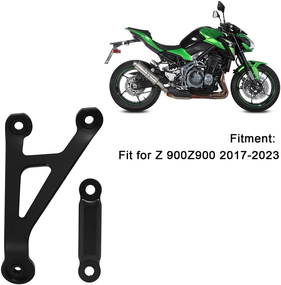 Motorcycle Exhaust Hanger Bracket, CNC Aluminum, High Strength, Secure Mounting, Fit for Kawasaki Z 900 Z900 2017-2023, Reduces Vibration Impact, Enhances Exhaust System Stability。