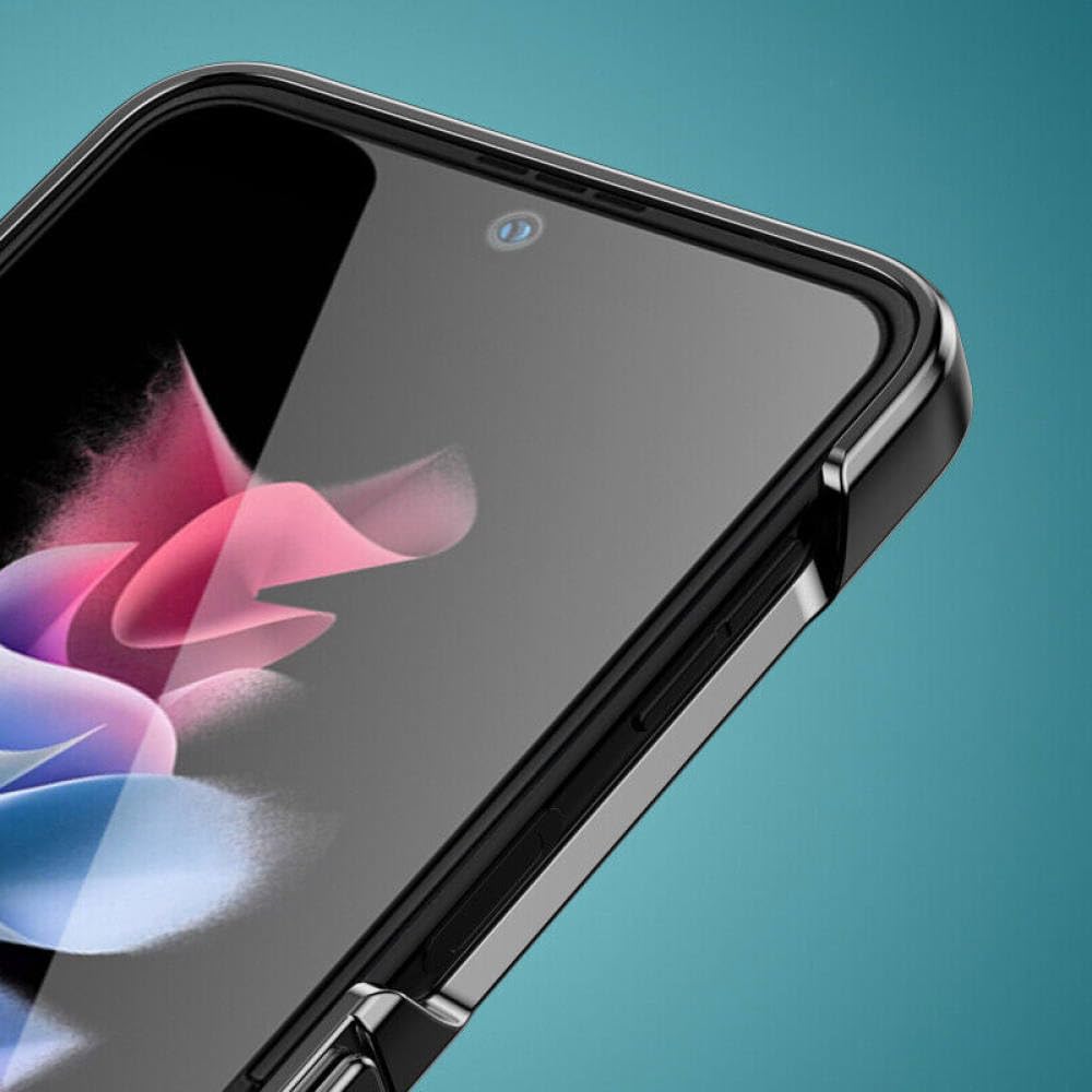 Luksusowe, przezroczyste, składane etui na telefon do Samsung Galaxy Z Flip 4 Filp 3, zapobiegające upadkom, odporne na wstrząsy, chroniące przezroczystą obudowę, fioletowe, do Samsung Z Flip 4