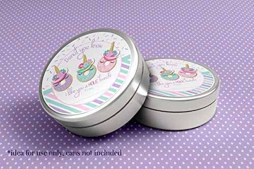 Magically Sweet Donut Unicorn Valentine Party Favor Sticker Labels For Girls, 40 2" Party Circle Stickers By Amandacreation, Great For Classroom Valentines, Envelope Seals, Gifts & Treats #TOP2