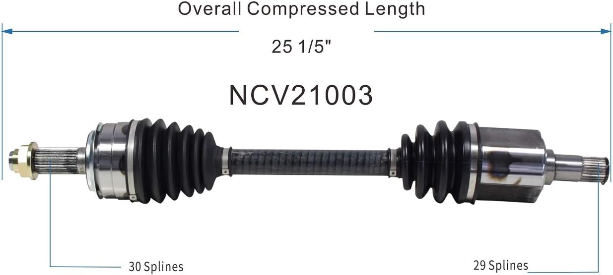 GSP NCV21003 CV Axle Shaft Assembly - Left Front (Driver Side)