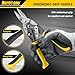 HURRICANE 10 Inch Aviation Tin Snips, Heavy Duty Metal Cutter Shears for Cutting Sheet Metal, Straight Cut Aviation Snips