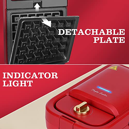 Taylor Swoden Vito - 3 in 1 Waffeleisen, Sandwichmaker, 600W, Antihaftbeschichtung, abnehmbarer, leicht zu reinigender… – Bild 5