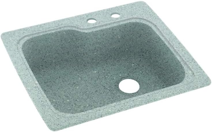 Swanstone KS02522SB.124-2C 2-Hole Solid Surface Kitchen Sink, 25" x 22", Canyon