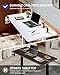FLEXISPOT H7 Plus Gas Spring Adjustable Standing Desk, Mobile Rolling Sit-Stand Table with Wheels, Cordless Stand Up Desk for Small Spaces & Home Office, 32