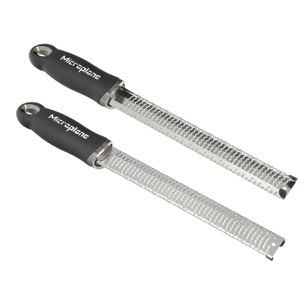 Microplane Râpe à zesteur Noir lame fine pour agrumes, parmesan, gingembre, chocolat, noix de muscade