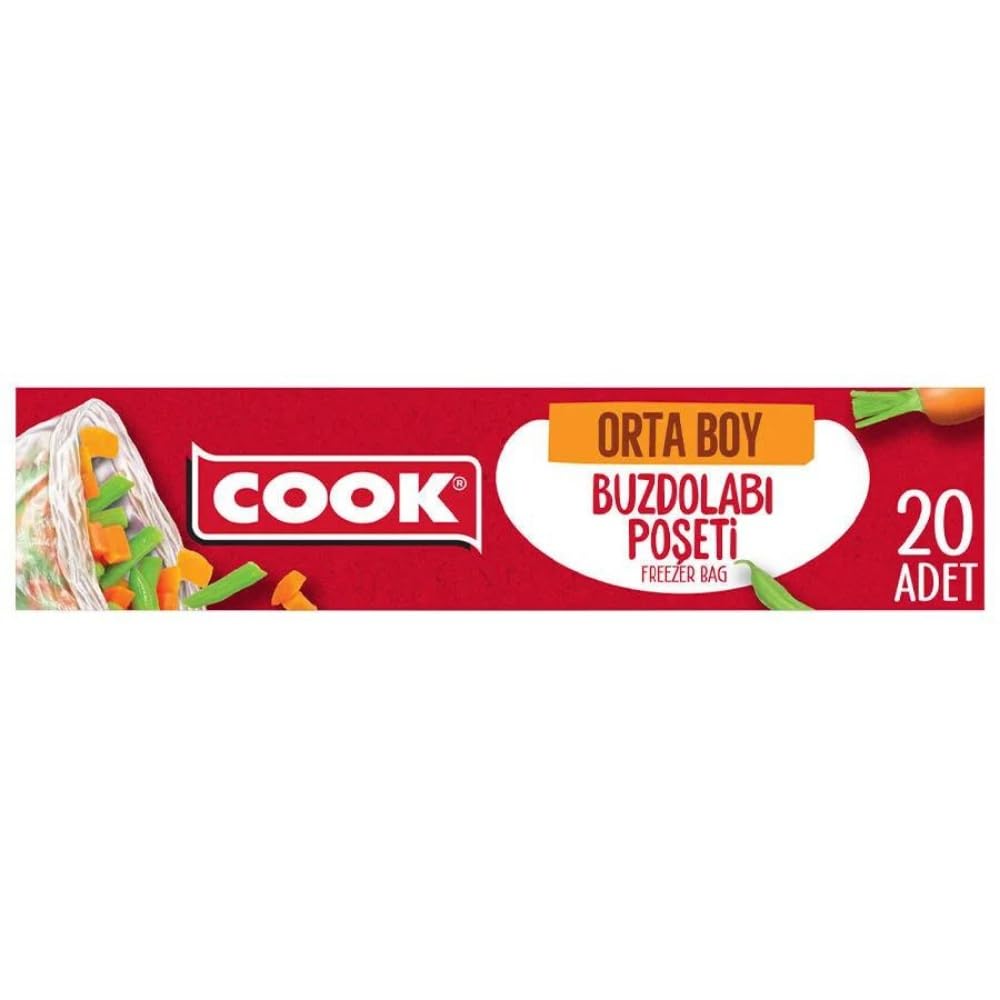 Cook Buzdolabı Poşeti Orta Boy (20 Adet/Kutu içi)