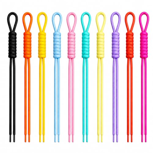 AETUXU Paracord Keychain 10Pcs Rope Keychain Paracord Bag Charm for Purse Handbag Decoration Accessories 10 Colors.