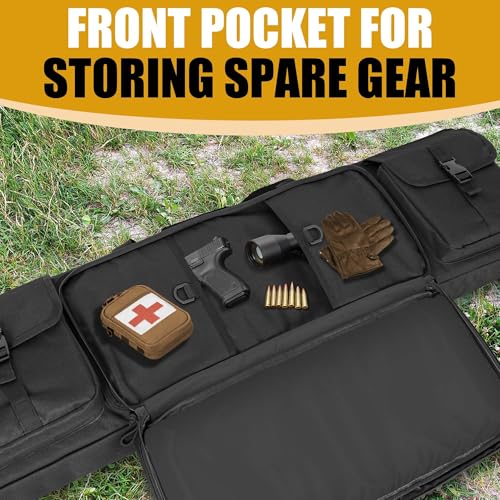 Image of 26 /28 /32 /36 /42 /46 /48 /51 /55 inch Double Rifle Case Soft Gun Bag Tactical Backpack