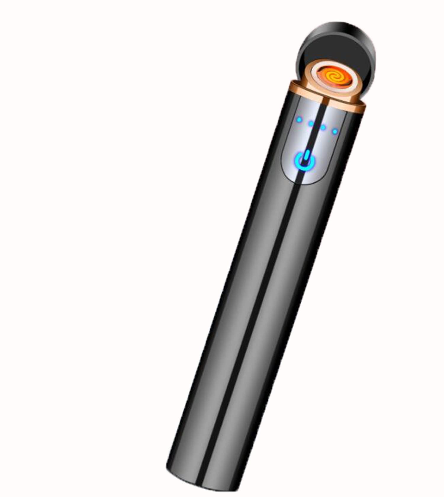 Cneer Lighter Candle Lighter Electric Arc Coil with Upgrade Battery Indicator Triple Safety Rechargeable Flameless Windproof Portable Stainless Steel No Smell Pocket Size