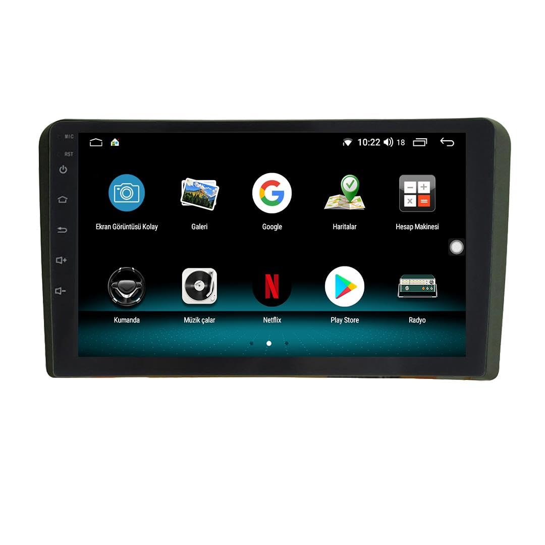 Araç Multimedya Audi A3 Ser. S UNI - TY / 2 GB RAM 32 GB HDD / 9 Inch Ekr. Carplay And. Double Teyp