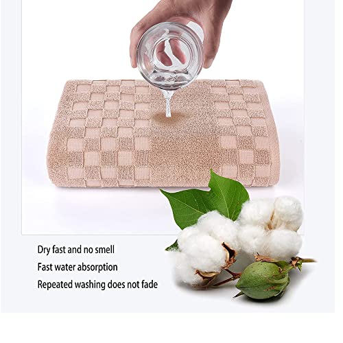 Image of Sulfar 100% Combed Cotton, 6 Pcs Towel Set - 2 Bath Towels (70 x 140 cm), 2 Hand Towels (40 x 70 cm) and 2 Face (30 x 30 cm) (600 GSM, Pack of 6) Beige