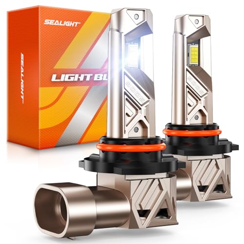 Image of SEALIGHT 9005 LED Fog Light Bulbs 6500K 96,000LM S6Pro Ultra Brightness, Real 1:1 Size 3 Min Plug N Play, IP68proof Canbus Error Free Anti Flicking, Pack of 2