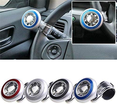 MACHSWON Car Handle Spinner Steering Wheel Knob Universal Metal Steering Wheel Assistive Ball Premium Quality Power Handles(Blue)