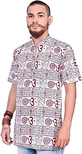 Image of Men's Cotton Blend Straight Kurta