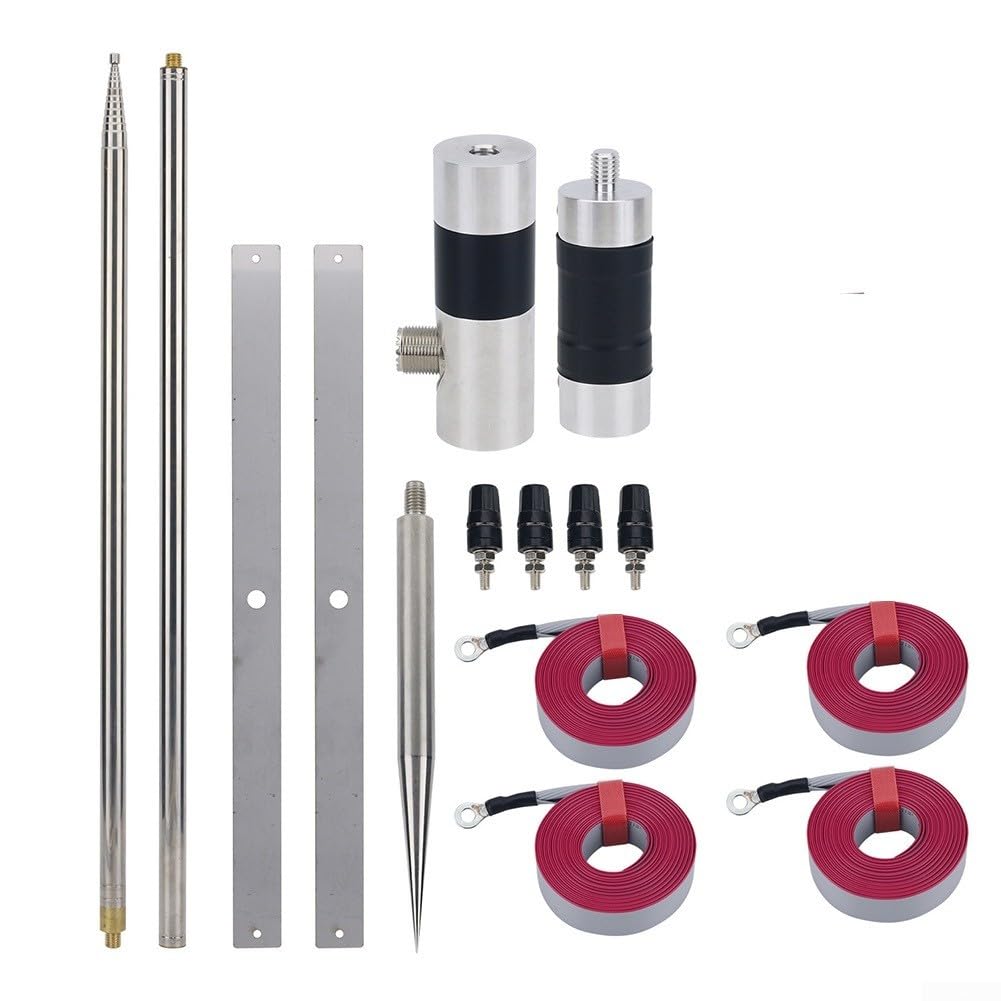 Antena vertical portátil de onda corta de 7 a 54 MHz HF para radio aficionada, aleación de aluminio telescópica para exteriores, equipo jamón para mochileros