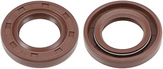 Tool parts Oil Seal 17mm Inner Dia 30mm OD 5mm Thick Fluorine Rubber Double Lip Seals 2Pcs