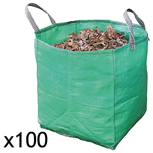 Spares2go Gardening Waste Removal Heavy Duty Bag (120 Litre, Pack of 100)