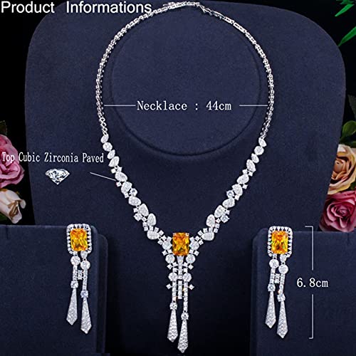 Conjuntos de joyería fina con zirconia cúbica corte gota y acabado plata 6