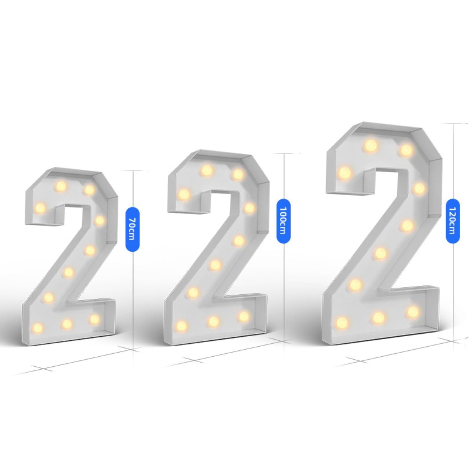 Letrero Luminoso 26 Letras del Alfabeto 120cm, Color Blanco CáLido, Letras Grandes para DecoracióN De CumpleañOs, Aniversarios, Graduaciones Y Bodas,120cm,&