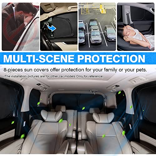 T Tgbros Custom Fit For Sun Shades 2011-2019 Ford Explorer Windshield & Rear & Side Windows & Triangular Window Sunshade Full Set Blocks Uv Rays Foldable 8Pcs #TOP5