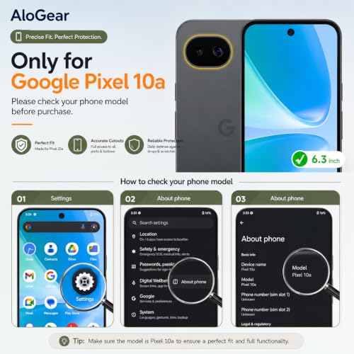 Image of Translucent Case Cover for Google Pixel 10A, Aero-Space Grade Protection Cover (Frosted Matte Black Magnetic)