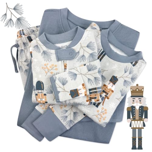 Image of Butterblu Family Jammies Matching Holiday Christmas Pajama Sets | GOTS Certified Organic Cotton for Baby, Toddler, Kids, Adults, and Pets, with Pockets, Perfect for Family Photos