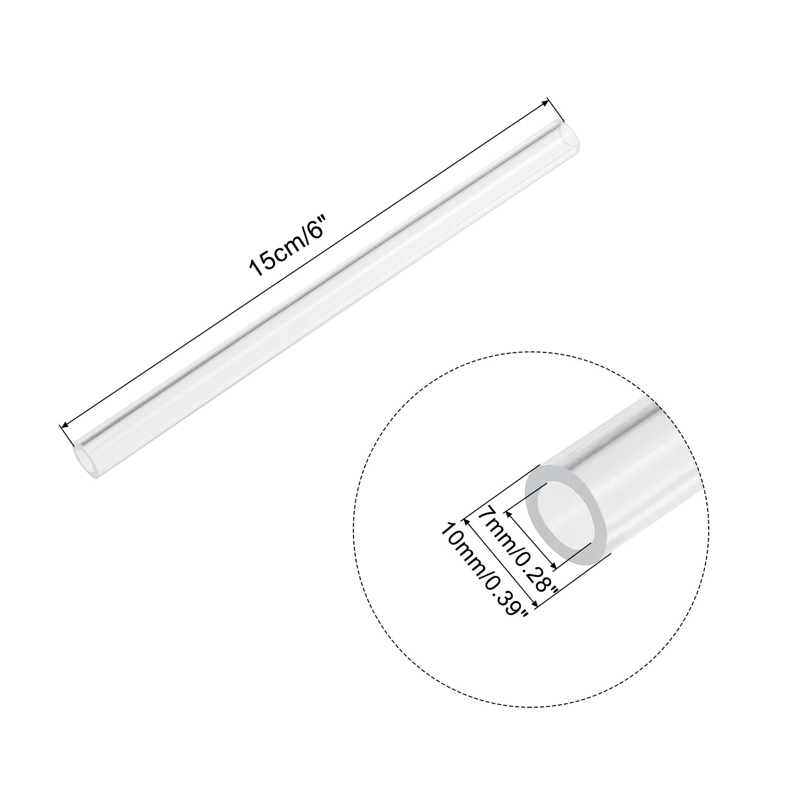 Tube Acrylique Rigide Transparent Ø145/150 Mm X 25 Cm - Pour Lampes, Lanterne, Watercooling PC