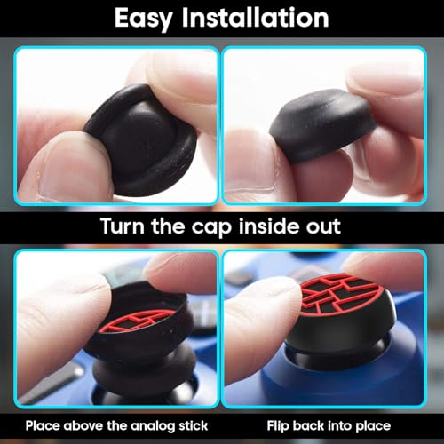 Image of Sounce PS5 Controller Thumb Grip Cap - 4PCS Non-Slip Silicone Joystick Covers | Rocker Button Protective Thumbstick Grips Compatible with PS5, PS4, Xbox Series X /S, Xbox One, Switch Pro & More