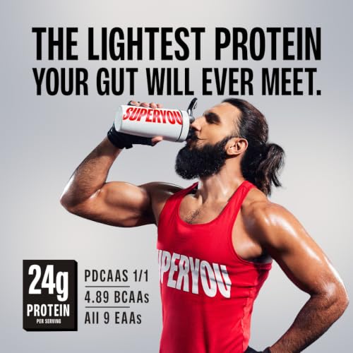 Image of Superyou Pro Fermented Yeast Protein Isolate 1kg | 24g Protein| Chocolate | Higher Absorption than Plant Protein | Superior Muscle Recovery | Gut Friendly | Vegan Protein | PDCAAS of 1