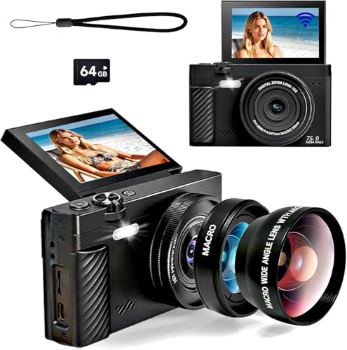 4K Digital Camera for Photography, Autofocus Vlogging Camera for YouTube with WiFi, Point and Shoot...