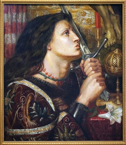 Tableaux peinture sur toile Jeanne d'Arc Rossetti déco chambre