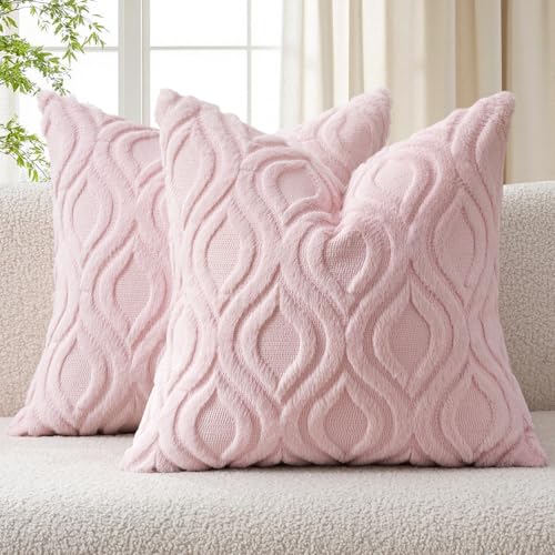 MIULEE Light Pink Valentines Throw Pillow Covers...