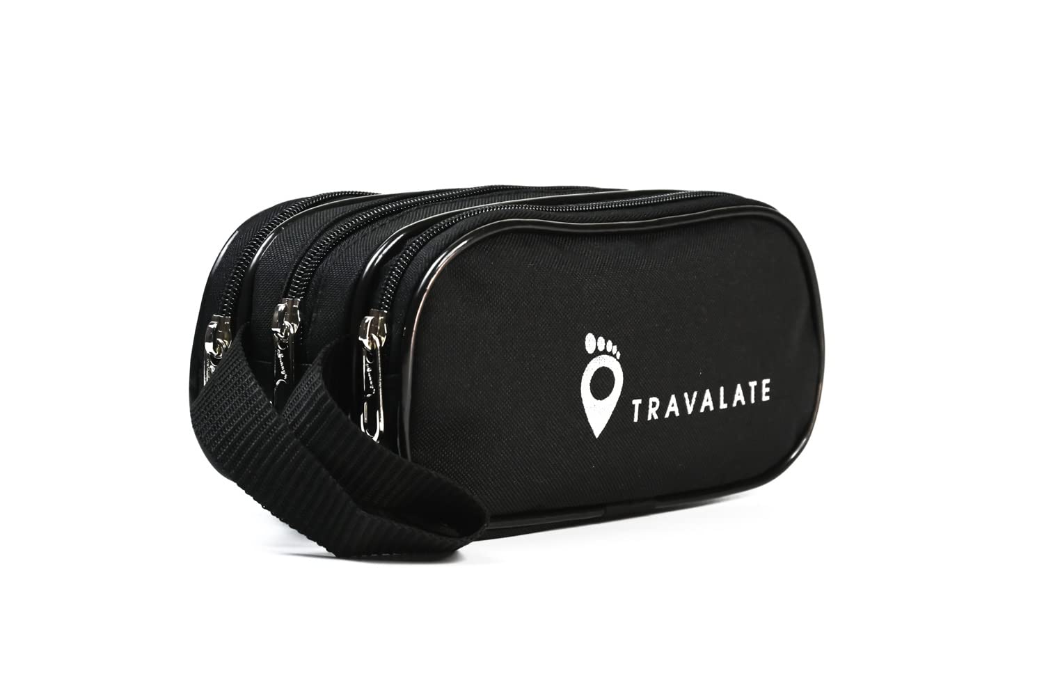 polyester toiletry bags bags makeup shaving kit pouch aider rust polyester travel kit bag with belt for men and women -black, 5 cm