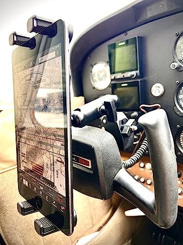 FlightPro ProAviator Yoke Mount for iPhone, Android & iPad mini – Universal Cockpit Phone Holder for Cessna, Piper & GA Aircraft – 360° Adjustable, Case-Friendly, Vibration Resistant - Image 4