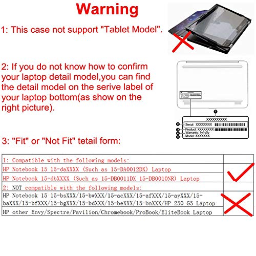 Alapmk Protective Case Cover for 15.6" HP Notebook 15 15-daXXXX (Such as 15-DA0012DX 15-DA0014DX)/15-dbXXXX (Such as 15-DB0011DX 15-DB0010NR) Laptop[Not fit 15-bsXXX/15-bwXXX/15-acXXX/15-ayXXX],Black - Thumbnail 2