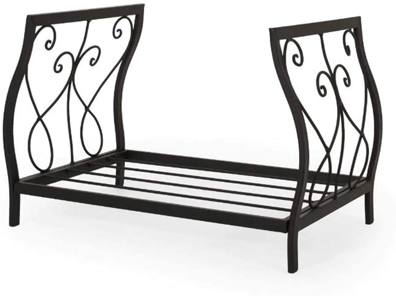 Range-bûches en acier pour le rangement intérieur et extérieur de votre bois