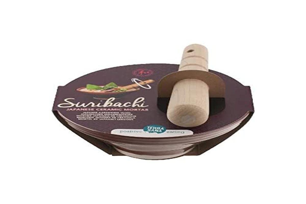 Mortero Japones Terrasana Suribachi & Surikogi 18 Cm 150 ml