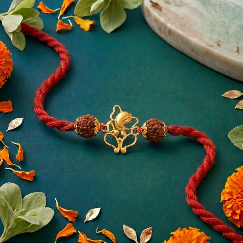 Image of ZAVYA 925 Pure Silver Ganesha Rakhi for Brother, Sterling Silver Bracelet for Bhai, Rakshabandhan Gift, with Authenticity Certificate