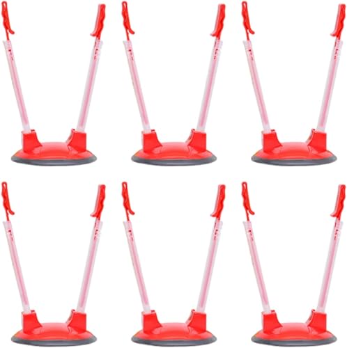 Baggy Rack Holder/plastic freezer/Ziplock bag holder for food preparation bags, meal planning/preparation bag holder, convenient and fast (red 6