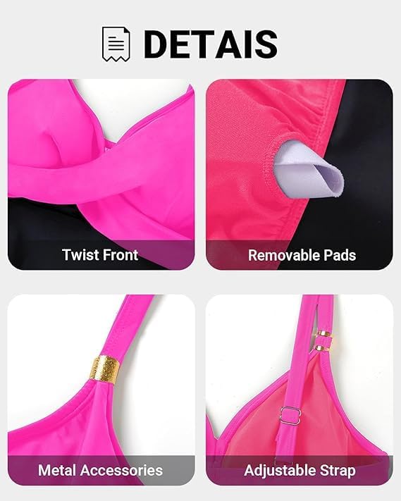 Womens Flowy Tankini Tops Only - Twist V Neck Swimsuit Top Loose Fit Bathing Suit Top Modest Swim Tops No Bottom 2025 - Image 5