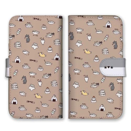 Google Pixel 8a 用 ケース 手帳型 グーグルピクセル8a スマホケース サカバンバスピス バスピス 魚 可愛い シュール ブラウン