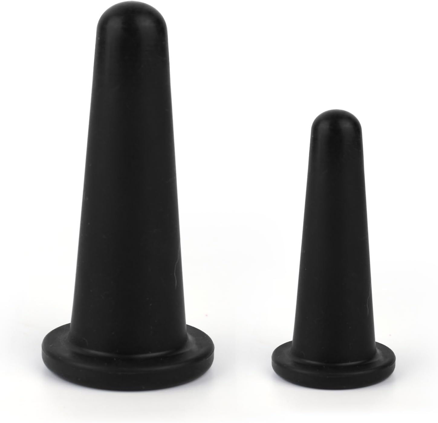 BOXOB 2pcs Silicone Cupping Sets, 2 Sizes Cup Massager Excellent Fat Remover Comfortable Vacuum Suction Cup for Face