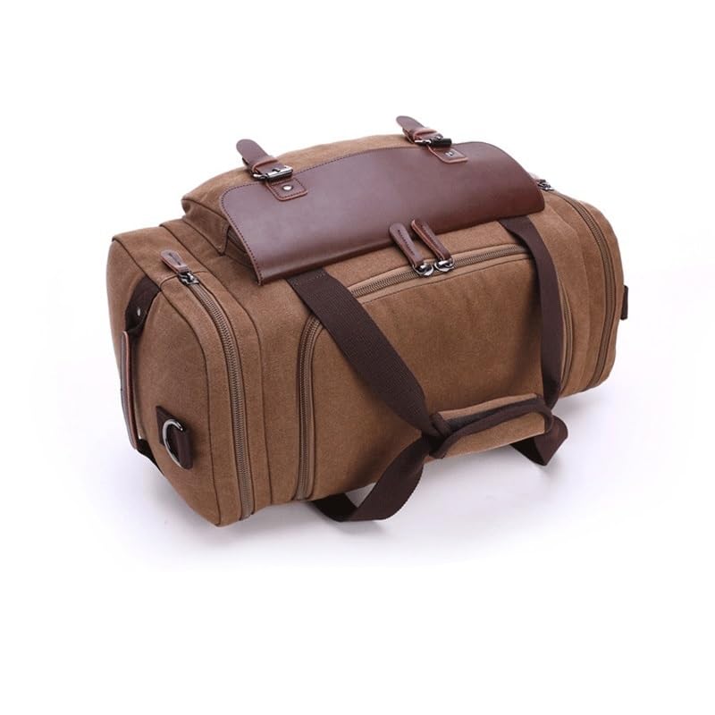 Leather Briefcase for Men Vintage Travel Bag Single Shoulder Crossbody Luggage Bags4